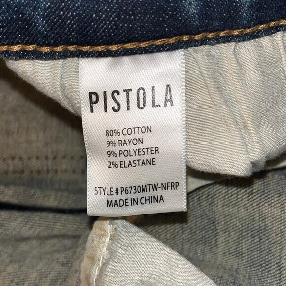 Pistola Arielle Skinny Jeans Size 30 Distressed Scissor‑Cut Raw Hem Dark Wash - Picture 5 of 7